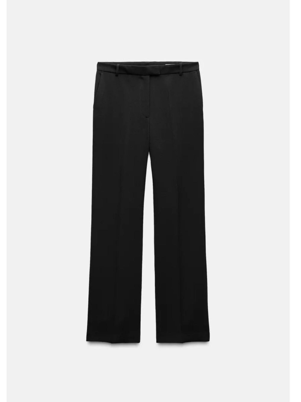 Zara ZW Collection Straight Leg Pants Black Size Large Wide Leg Trouser